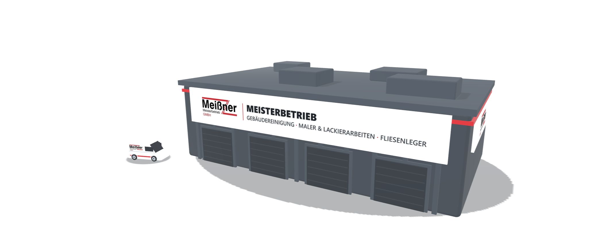 Unsere Halle in Dieburg mit den Meißner-Fahrzeugen